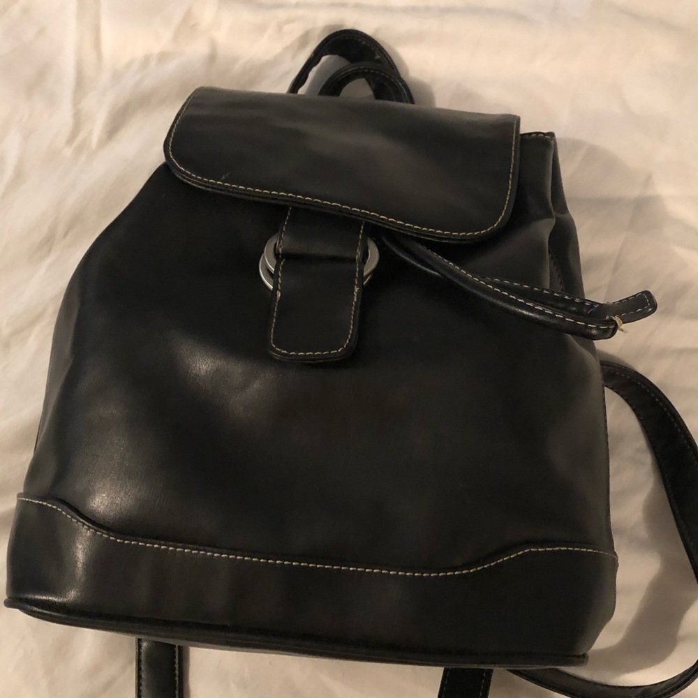 Classic leather back pack